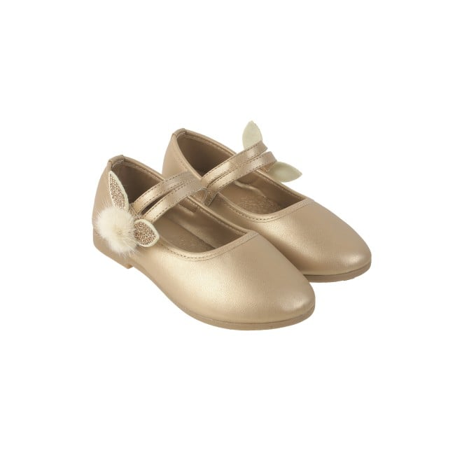 Kittens Girls Gold Casual Ballerinas (SKU: 78-5654-15-25)