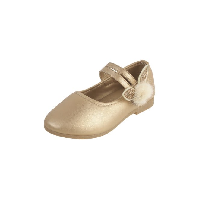 Kittens Girls Gold Casual Ballerinas (SKU: 78-5654-15-25)
