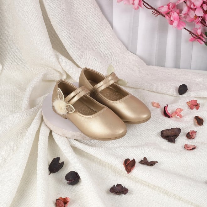 Kittens Girls Gold Casual Ballerinas (SKU: 78-5654-15-25)