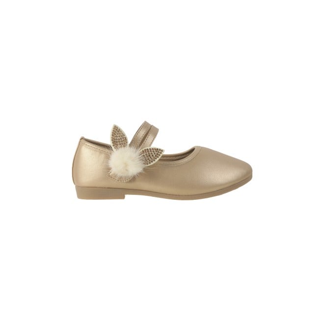 Kittens Girls Gold Casual Ballerinas (SKU: 78-5654-15-25)