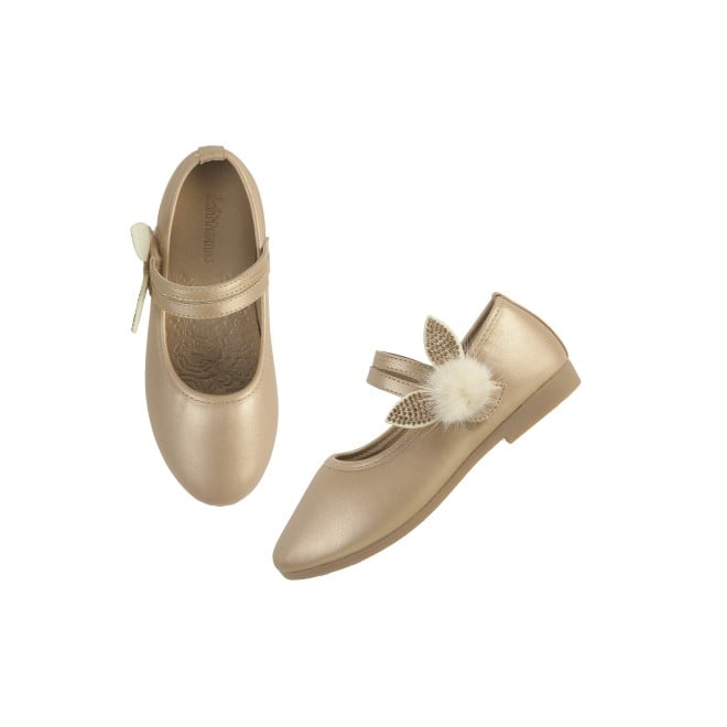 Kittens Girls Gold Casual Ballerinas (SKU: 78-5654-15-25)