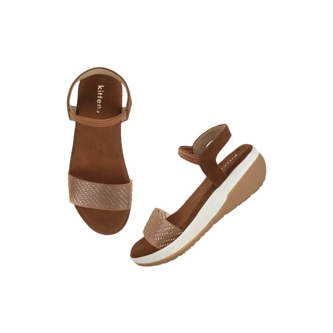 Kittens Girls Tan Casual Sandals (SKU: 78-5721-23-30)