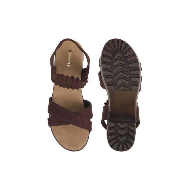Kittens Girls Brown Casual Sandals (SKU: 78-5733-12-31)