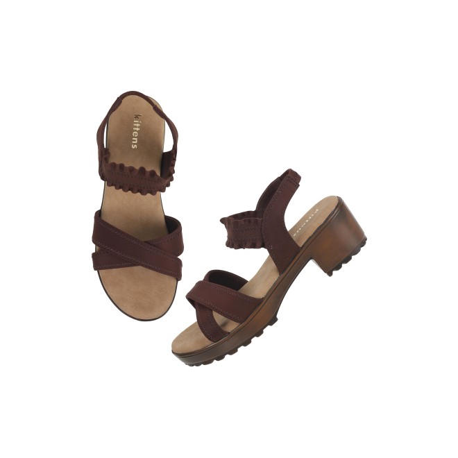 Kittens Girls Brown Casual Sandals (SKU: 78-5733-12-31)