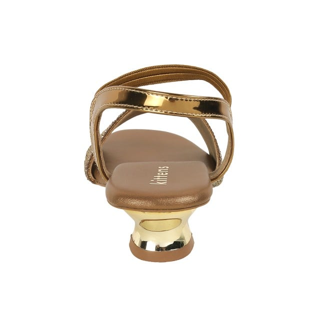 Kittens Girls Antic-gold Formal Sandals (SKU: 78-5739-28-34)
