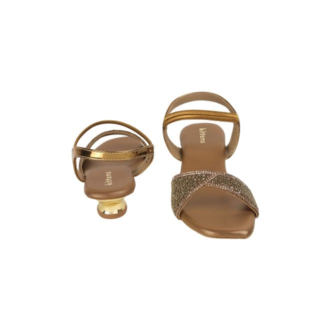 Kittens Girls Antic-gold Formal Sandals (SKU: 78-5739-28-34)