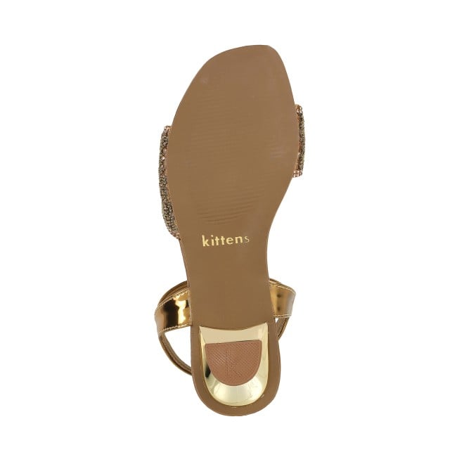 Kittens Girls Antic-gold Formal Sandals (SKU: 78-5739-28-34)