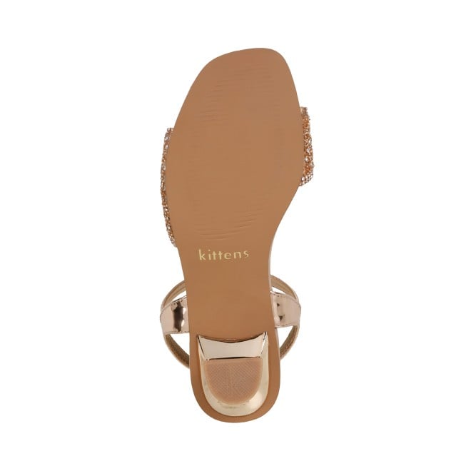 Kittens Girls Rose-gold Formal Sandals (SKU: 78-5739-52-34)
