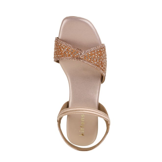 Kittens Girls Rose-gold Formal Sandals (SKU: 78-5739-52-34)