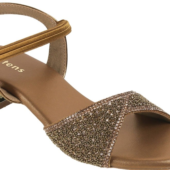 Kittens Girls Antic-gold Formal Sandals (SKU: 78-5739-28-34)