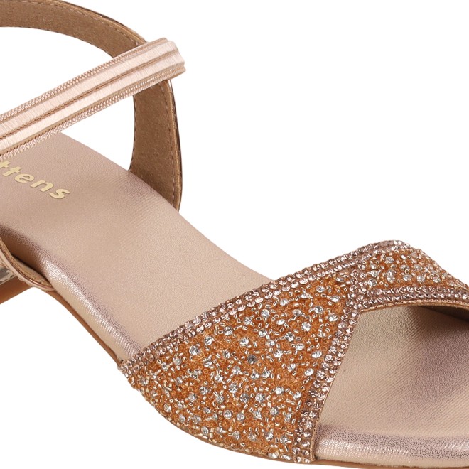 Kittens Girls Rose-gold Formal Sandals (SKU: 78-5739-52-34)