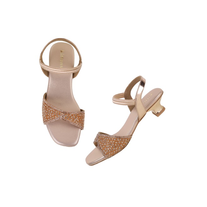 Kittens Girls Rose-gold Formal Sandals (SKU: 78-5739-52-34)