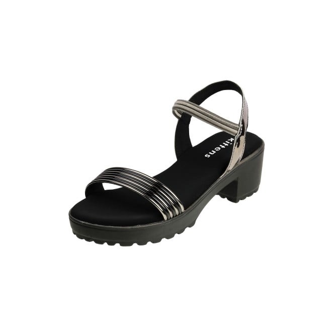 Kittens Girls Gun-metal Casual Sandals (SKU: 78-5741-29-30)