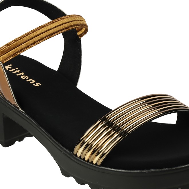 Kittens Girls Antic-gold Casual Sandals (SKU: 78-5741-28-30)