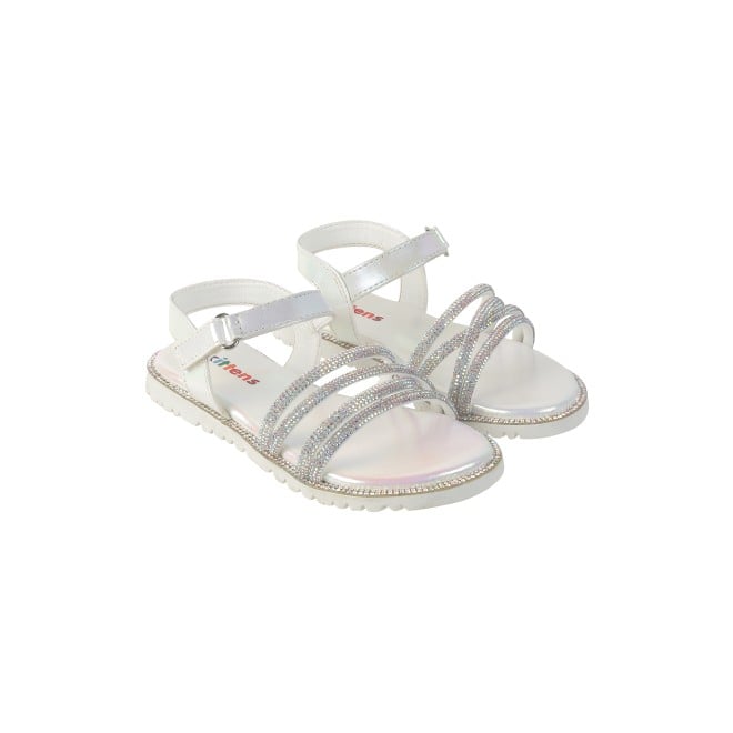 Kittens Girls White Casual Sandals (SKU: 78-5788-16-25)