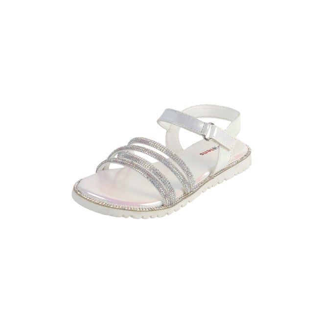 Kittens Girls White Casual Sandals (SKU: 78-5788-16-25)