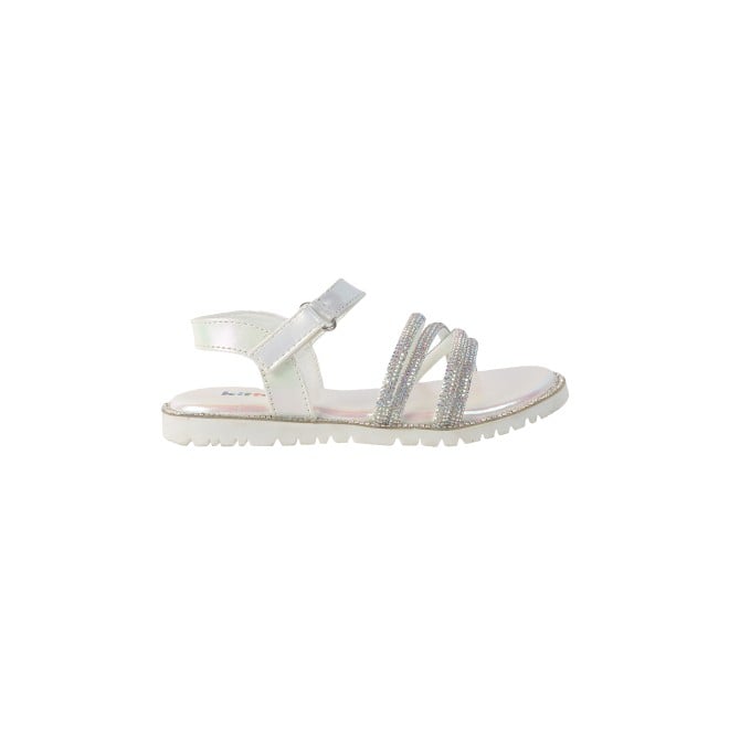 Kittens Girls White Casual Sandals (SKU: 78-5788-16-25)