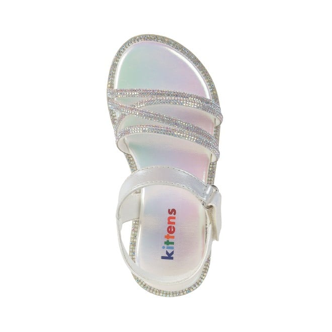 Kittens Girls White Casual Sandals (SKU: 78-5788-16-25)