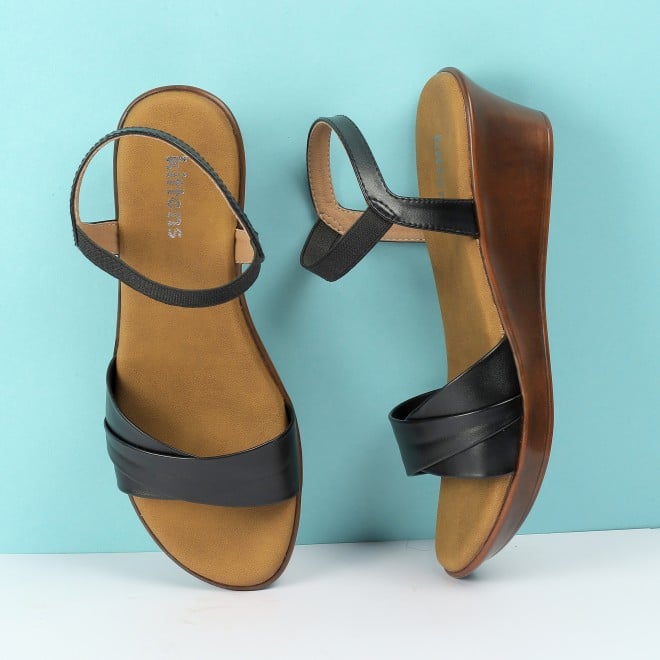 Kittens Girls Black Casual Sandals