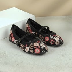 Girls Black Casual Ballerinas