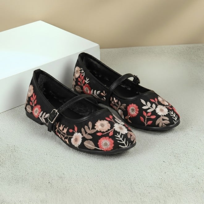 Kittens Girls Black Casual Ballerinas