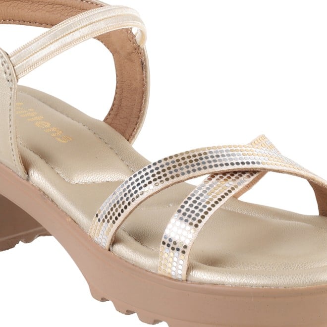 Kittens Girls Gold Casual Sandals (SKU: 78-69-15-31)