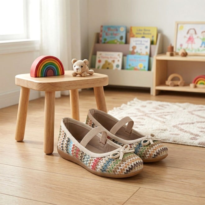 Kittens Girls Beige Casual Ballerinas