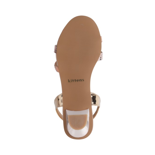 Kittens Girls Rose-gold Casual Sandals (SKU: 78-75-52-34)