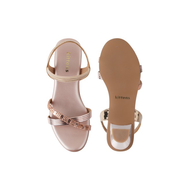 Kittens Girls Rose-gold Casual Sandals (SKU: 78-75-52-34)