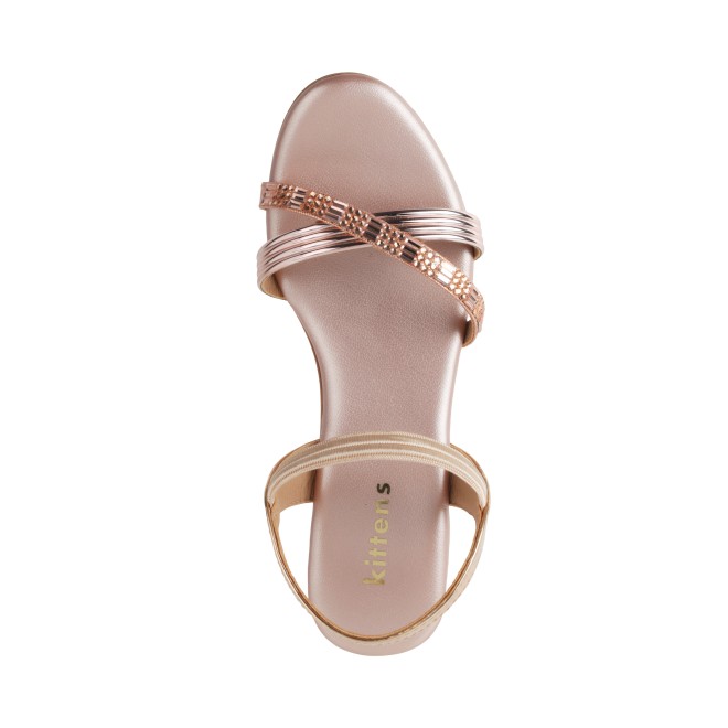 Kittens Girls Rose-gold Casual Sandals (SKU: 78-75-52-34)