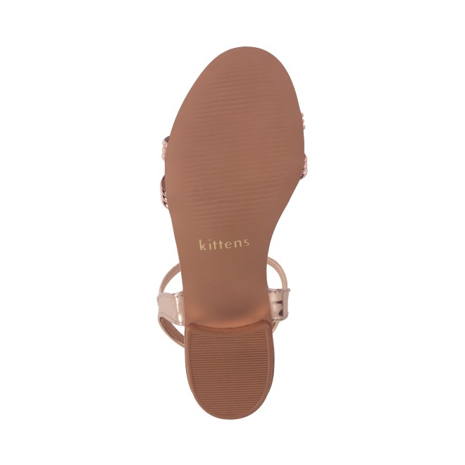 Kittens Girls Rose-gold Casual Sandals (SKU: 78-8-52-30)