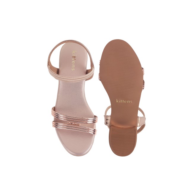 Kittens Girls Rose-gold Casual Sandals (SKU: 78-8-52-30)