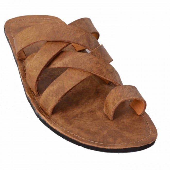 Mardi Gras Men Tan Casual Slippers