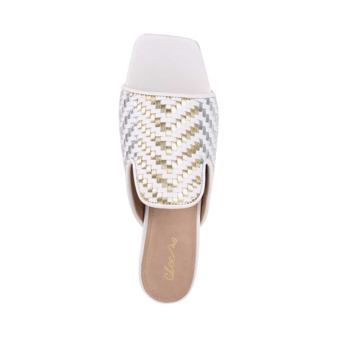 Cheemo Women White Casual Slip Ons (SKU: 92-130-16-37)