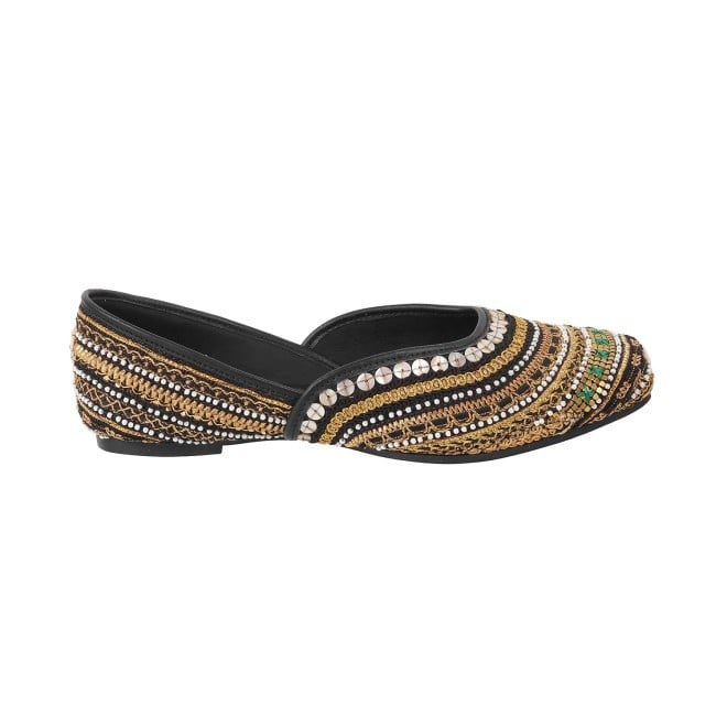 Cheemo Women Black Ethnic Mojaris (SKU: 92-133-11-36)