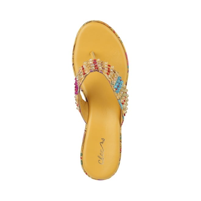 Cheemo Women Yellow Casual Slip Ons (SKU: 92-154-33-39)