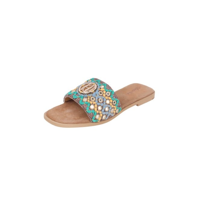 Cheemo Women Brown Ethnic Slip Ons (SKU: 92-155-12-39)