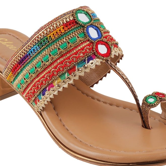 Cheemo Women Multi Ethnic Kolhapuris (SKU: 92-157-13-37)