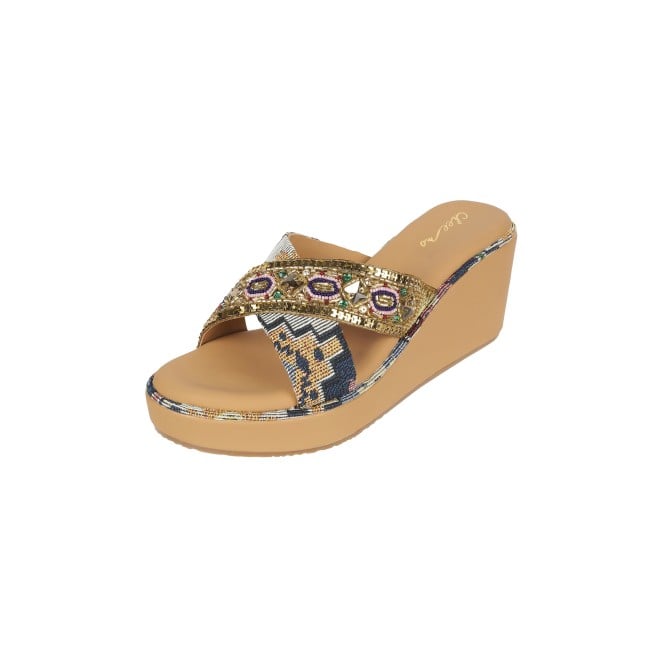 Cheemo Women Antic-gold Casual Slip Ons (SKU: 92-160-28-37)