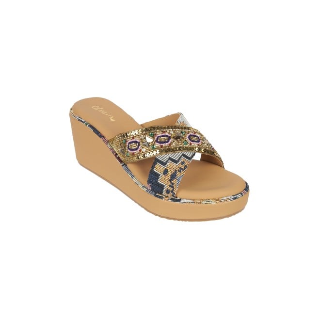 Cheemo Women Antic-gold Casual Slip Ons (SKU: 92-160-28-37)