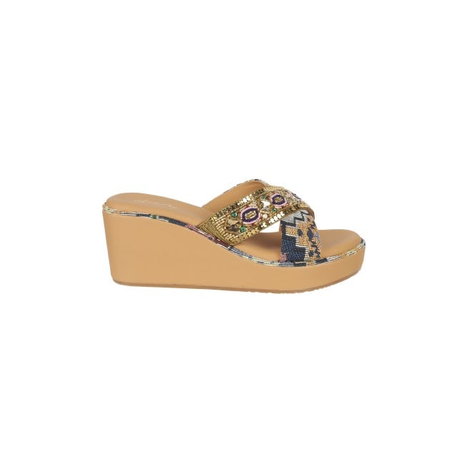 Cheemo Women Antic-gold Casual Slip Ons (SKU: 92-160-28-37)