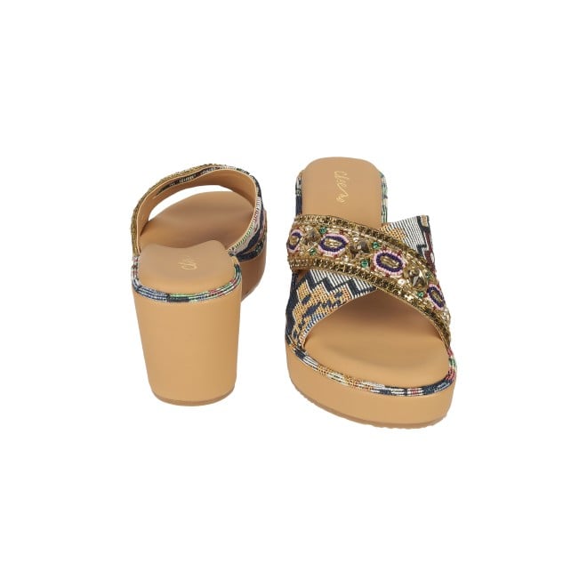 Cheemo Women Antic-gold Casual Slip Ons (SKU: 92-160-28-37)