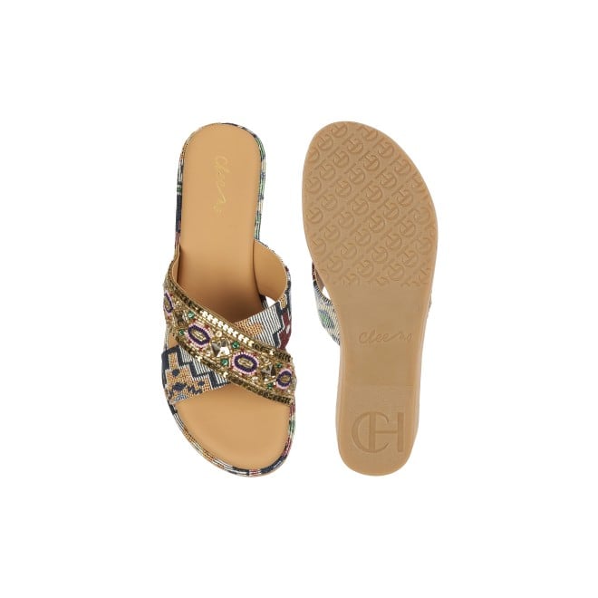 Cheemo Women Antic-gold Casual Slip Ons (SKU: 92-160-28-37)