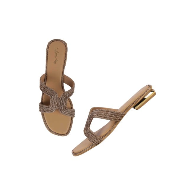 Cheemo Women Antic-gold Casual Slip Ons (SKU: 92-164L-28-42)