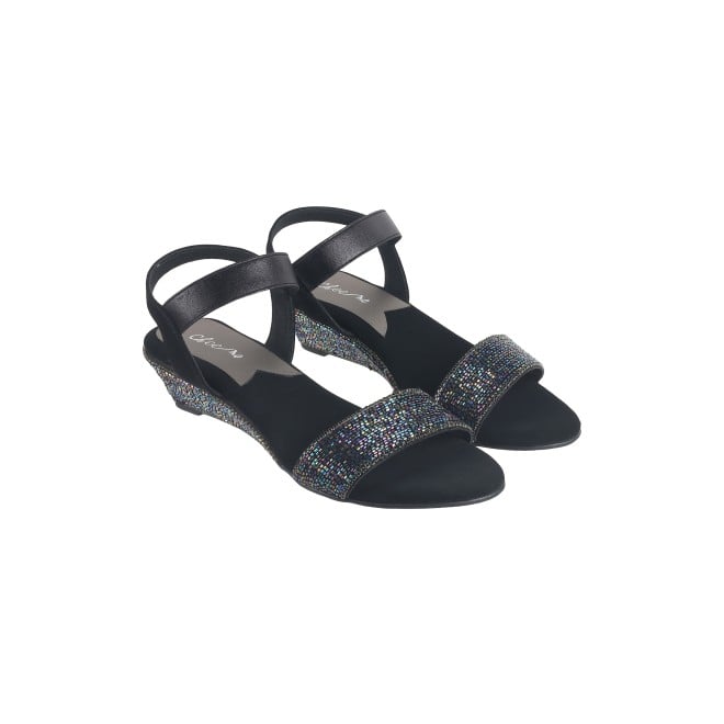 Cheemo Women Black Casual Sandals (SKU: 92-177-11-37)