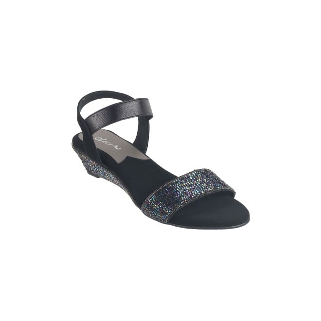 Cheemo Women Black Casual Sandals (SKU: 92-177-11-37)