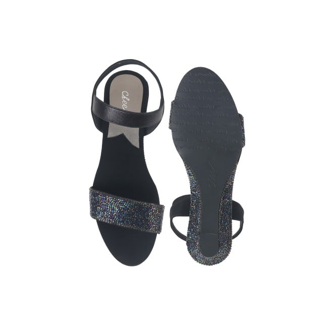 Cheemo Women Black Casual Sandals (SKU: 92-177-11-37)