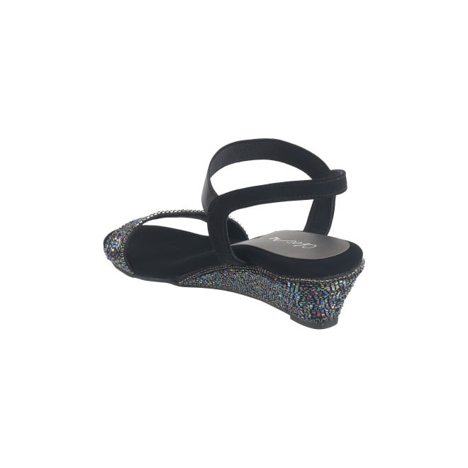 Cheemo Women Black Casual Sandals (SKU: 92-177-11-37)