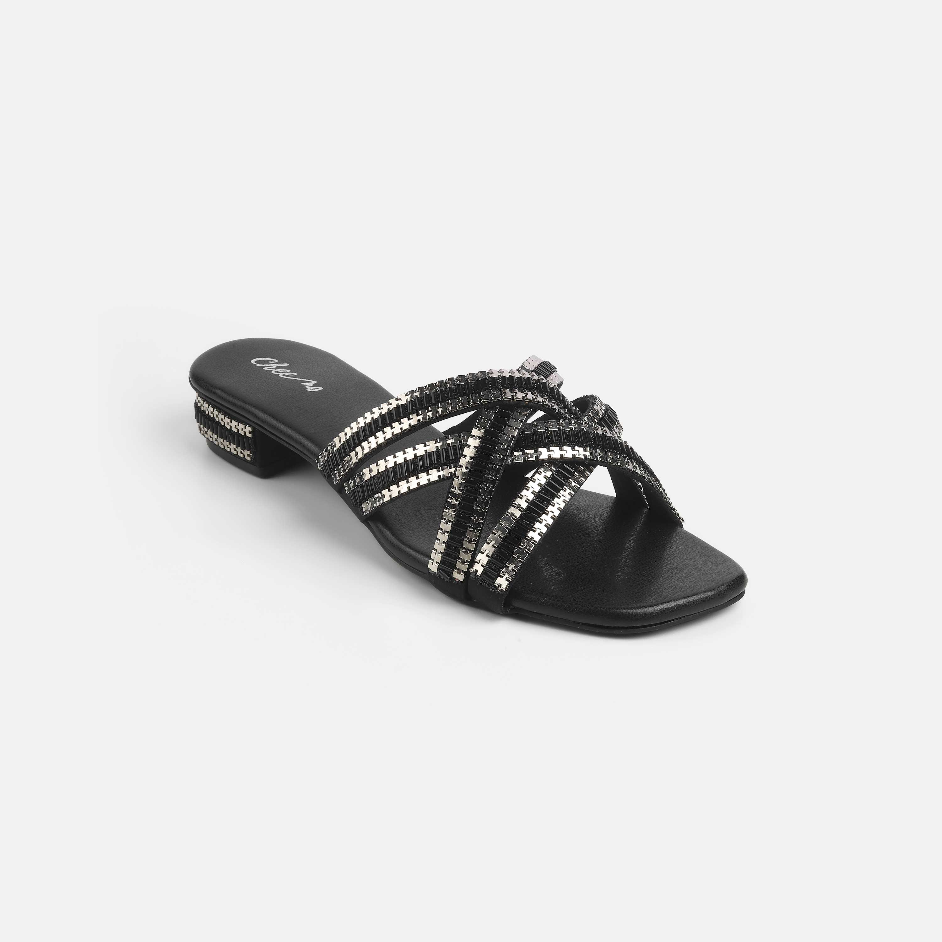 Cheemo Women Black Casual Slip Ons (SKU: 92-198-11-38)
