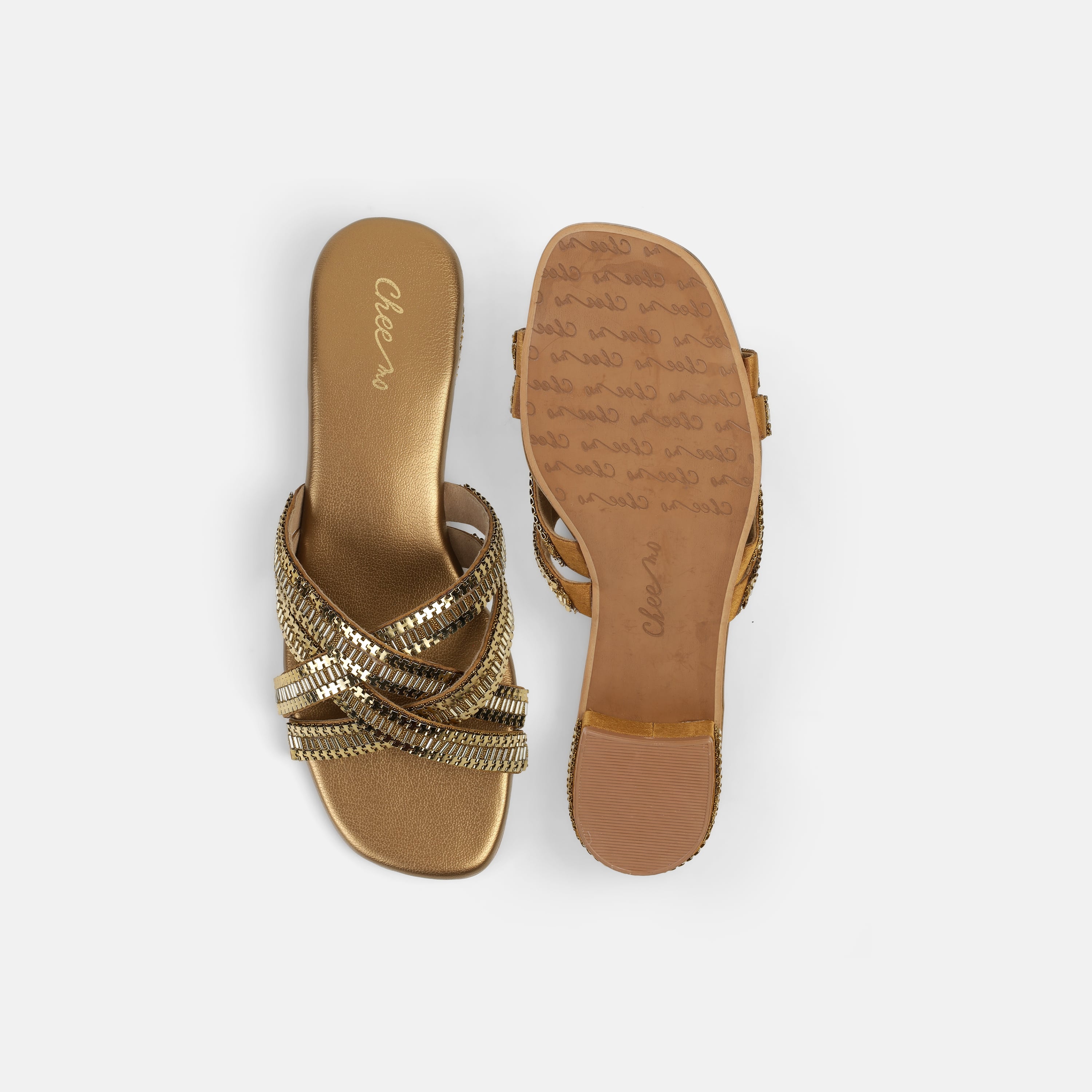 Cheemo Women Antic-gold Casual Slip Ons (SKU: 92-198-28-38)